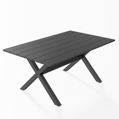 Rectangular Outdoor Dining Table , 160cm W 98.3cm D