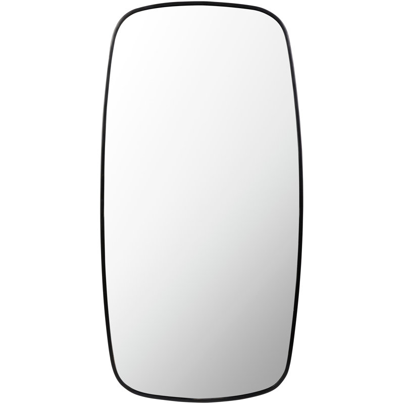 Rochester Metal Flat Wall Mirror, 55" x 28", Black