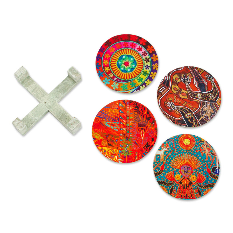 Ensemble de sous-verres 5 pièces avec support Berene