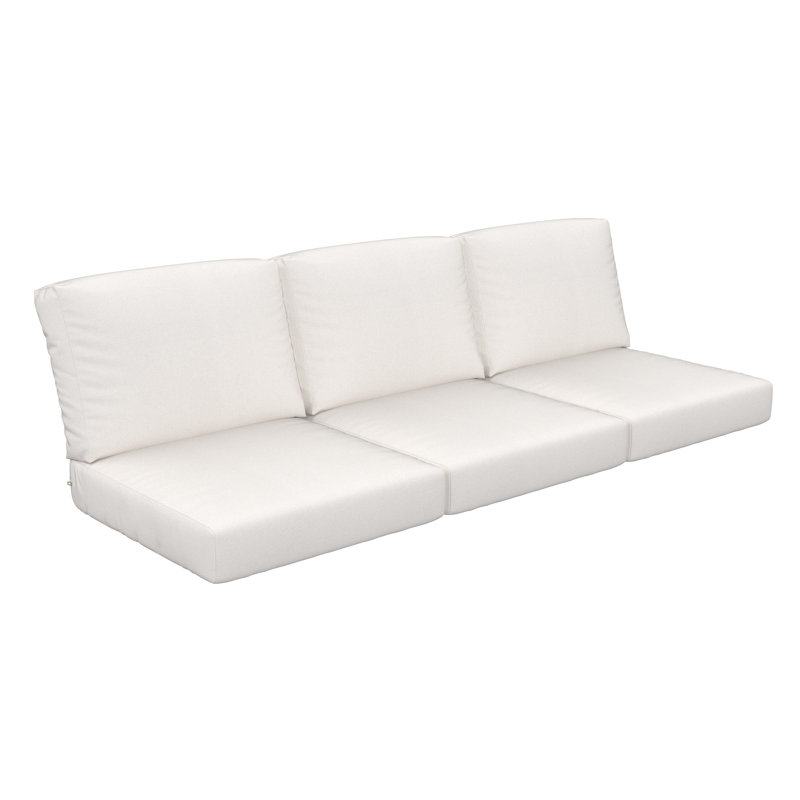 Coussins de siège et de dossier Sunbrella pour canapé de 6 pouces (ensemble de 3), Sunbrella® toile naturelle