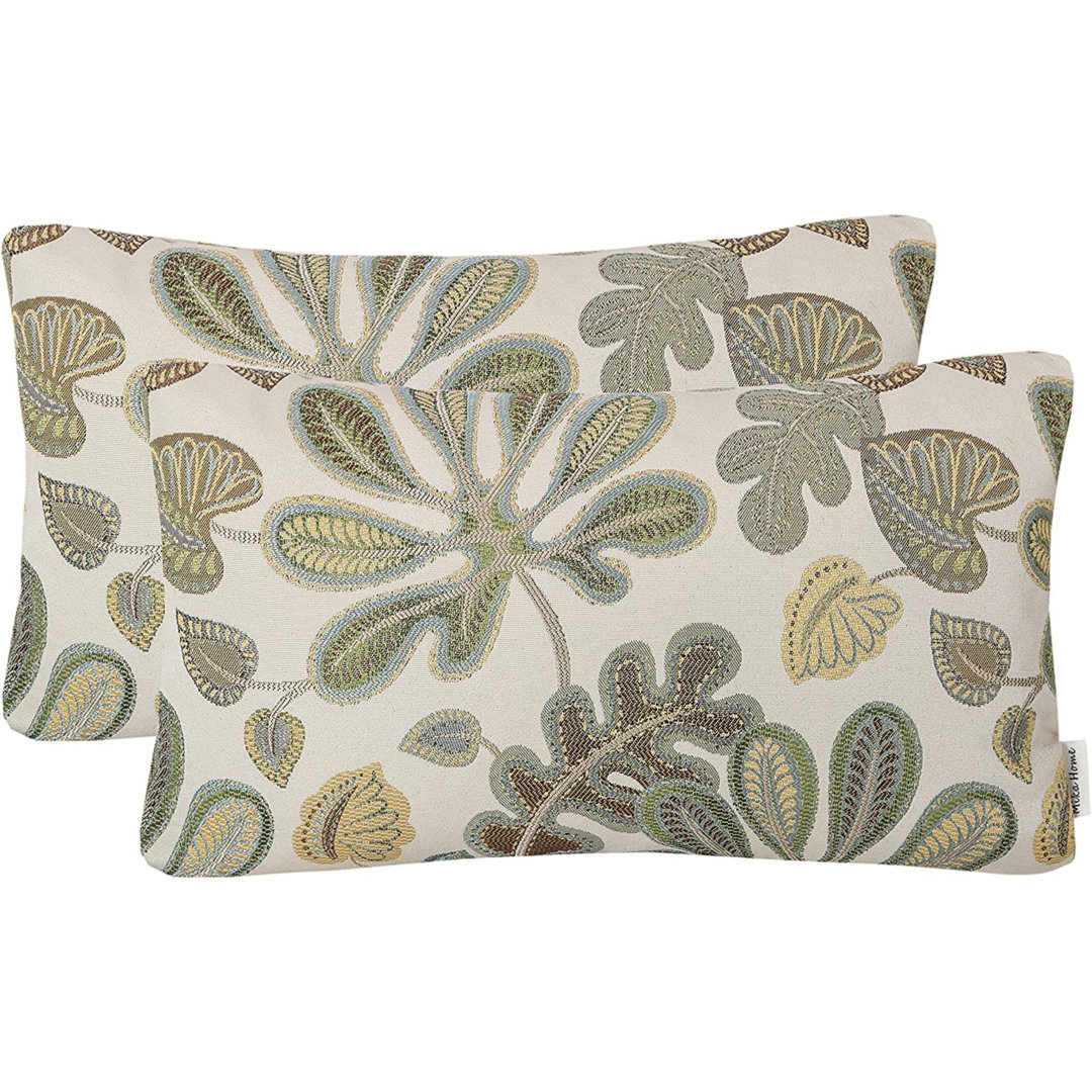  Cotton Blend Throw Square Indoor/Outdoor Pillow Cover ToccoLeggero 