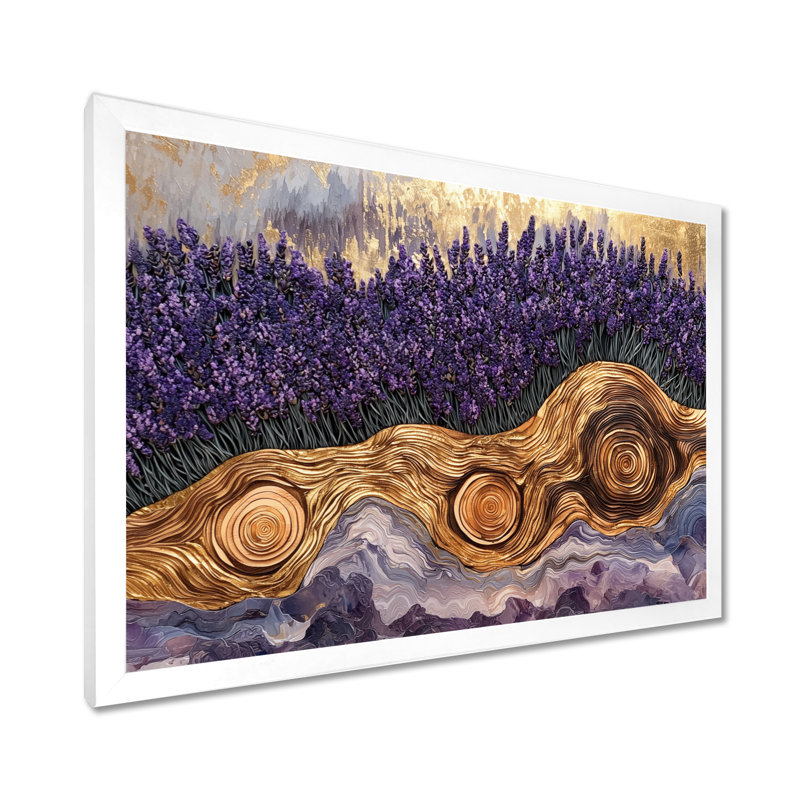 Jahmeer - Floral Large Wall Art, H 12 po x l 20 po, Reproduction encadrée d'une seule photo sans pass, Blanc