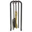Handcrafted 4 Piece Steel Fireplace Tool Set-1741995864