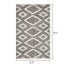 Tapis d'intérieur gris en polyester tissé à la machine Eliot-280673622
