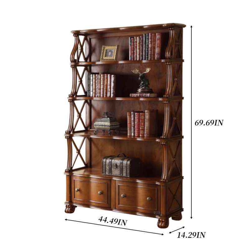 Vintage Solid Wood Multi-Layer Bookcase