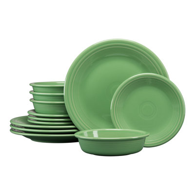 Fiesta Classic Rim 12-Piece Dinnerware Set, Service for 4