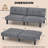 Ebern Designs Convertible Folding Futon Sofa Bed With 6-position Adjustable Backrest Cushion