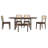 6-Piece Oval Dining Table Set with a Bench and 4 Rattan-back Chairs-1098310503