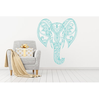 Décalcomanie murale éléphant mehndi Yatton
