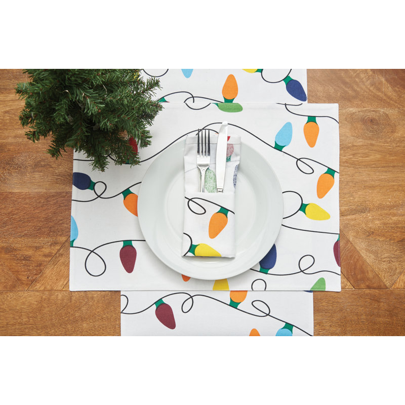 Christmas Light Printed Table Runner