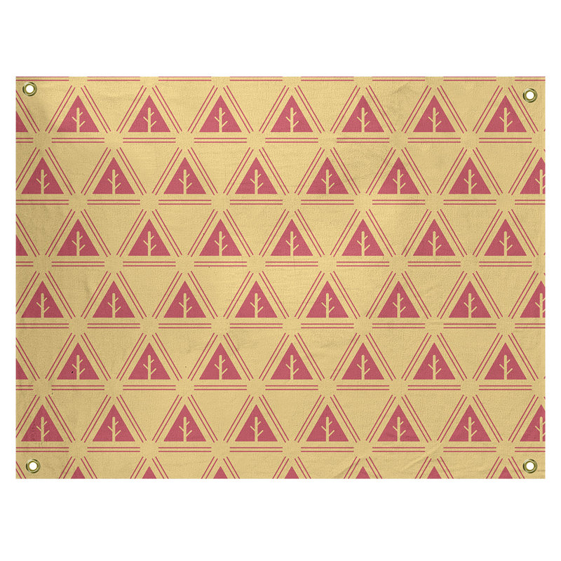Tapisserie Barbra, H 26 po x l 36 po, Jaune / Rouge