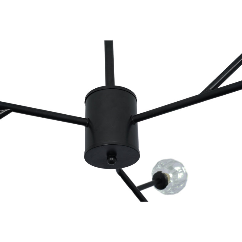 Luminaire suspendu pour îlot de cuisine 18 têtes, Noir