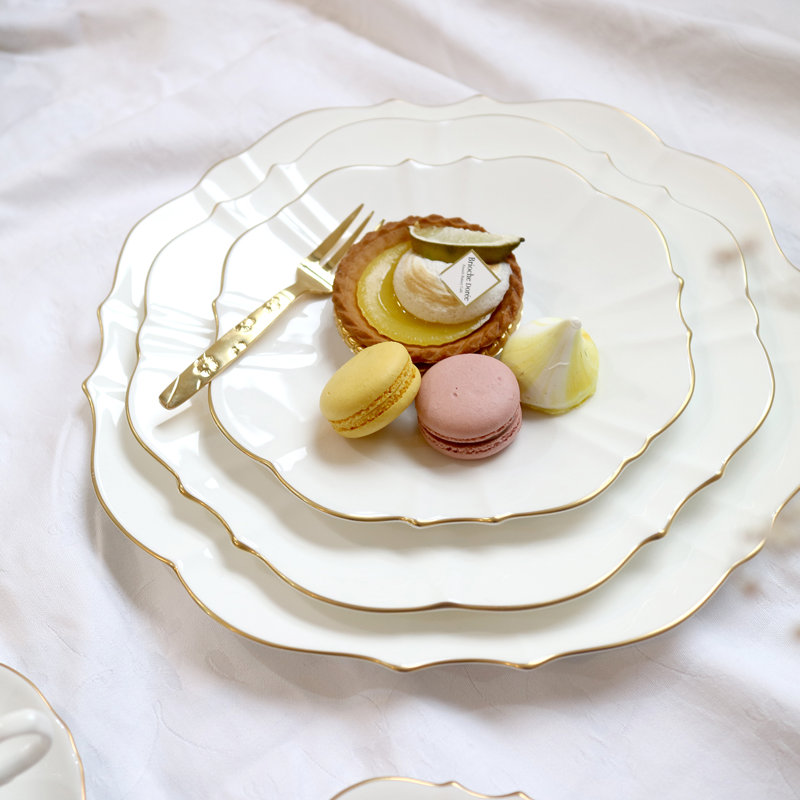 Assiette à pain 6,5 po Amelie, Or brossé