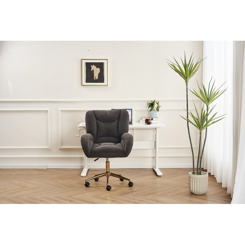 360 Swivel Office Chair, Dark Green, Teddy