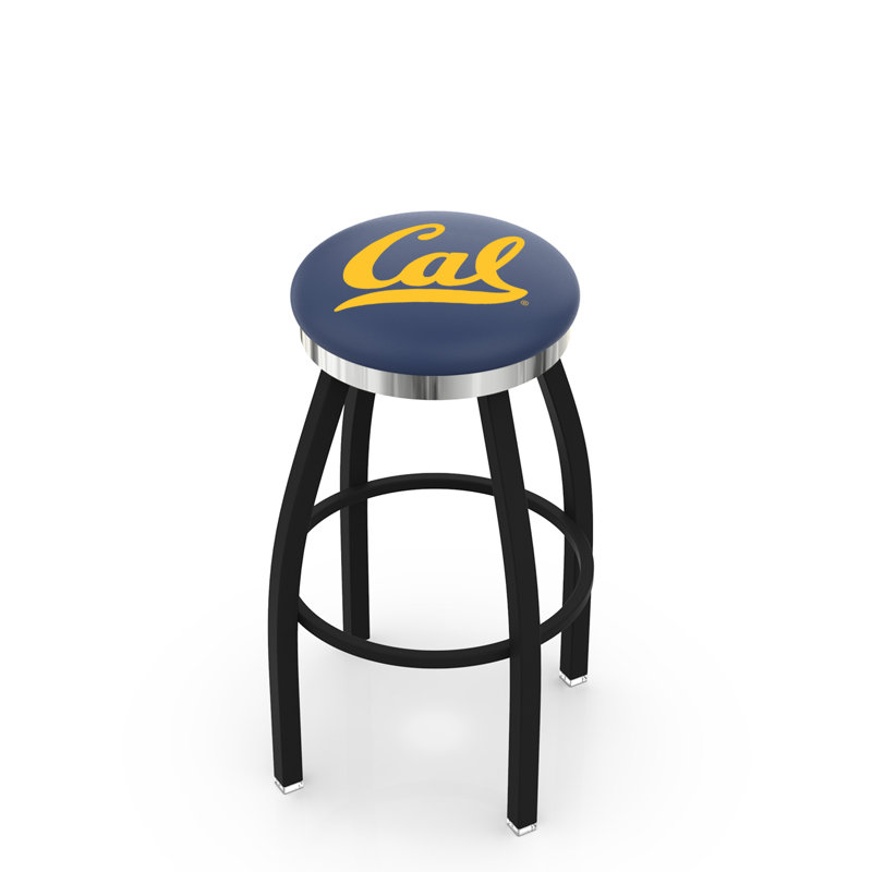 Tabouret de comptoir pivotant de 25 po NCAA, Chrome, Université de la Californie