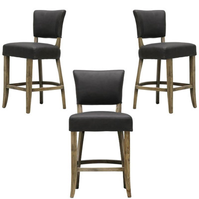 Tabouret de comptoir rembourré 30 po avec structure en bois massif Matt
