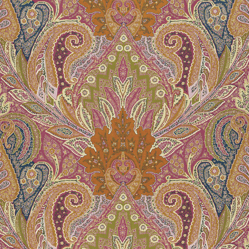 Cambay Paisley Print Fabric, Sandalwood