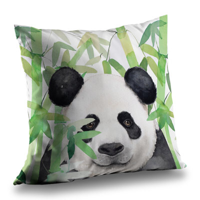 Hidden Panda in Bamboo - Botanical Bedroom – Throw Pillow Cover Only, Double-Sided Print, Insert Not Included