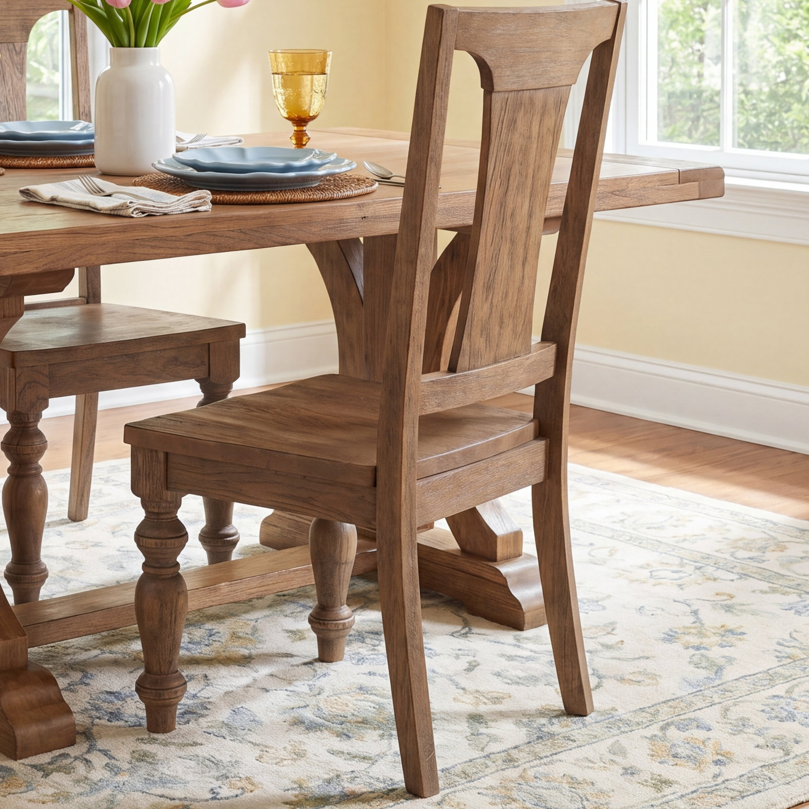 Marlowe Side Chair, Weathered Teak