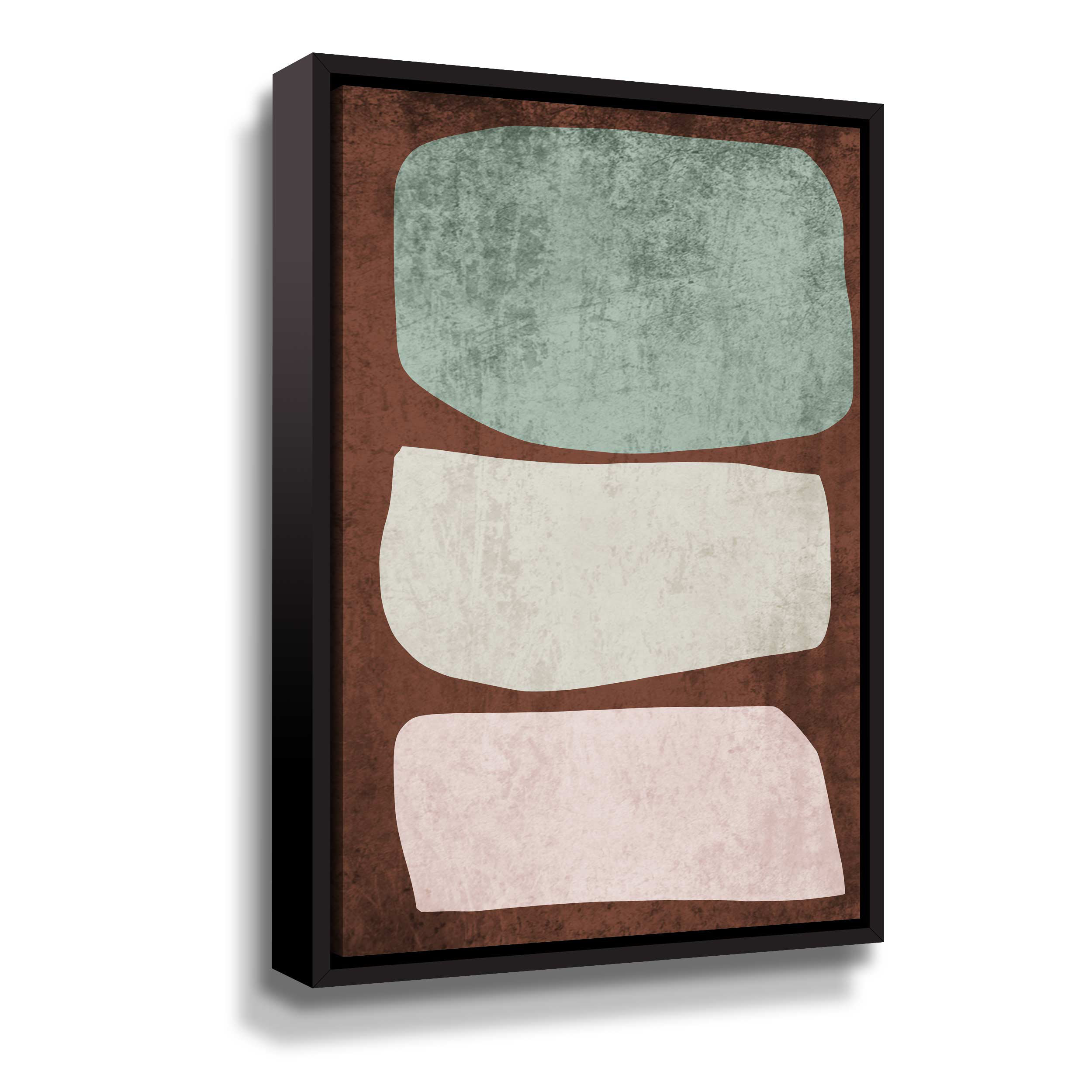 George Oliver Mid Century Modern Art Abstract Shapes VII On Canvas ...