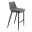 Chaise de comptoir Magnus gris foncé et noir-795160723