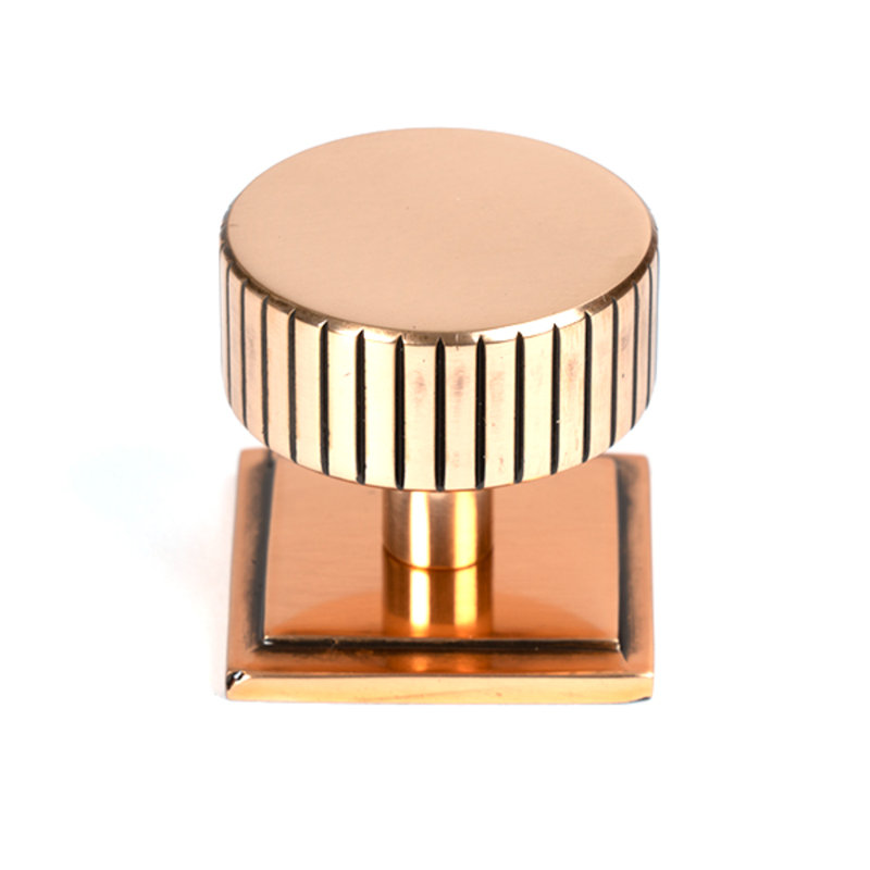 40mm Square Knob, Polished Bronze