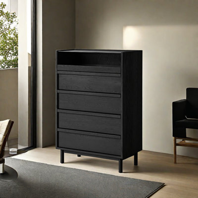 Black Elegant And Simple Accent Cabinet