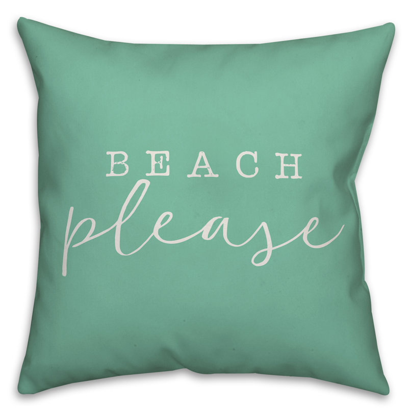  Coussin intérieur / extérieur Beach, H 16 po x l 16 po, Vert menthe