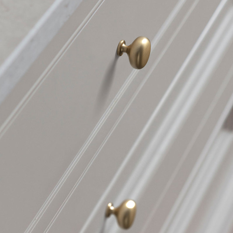 Champagne Bronze Round Mushroom Cabinet Knobs with Mounting Hardware