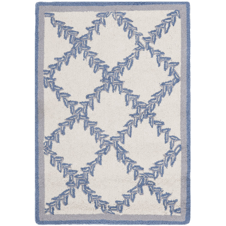 Roseta Hand Hooked Wool Pile Geometric Rug