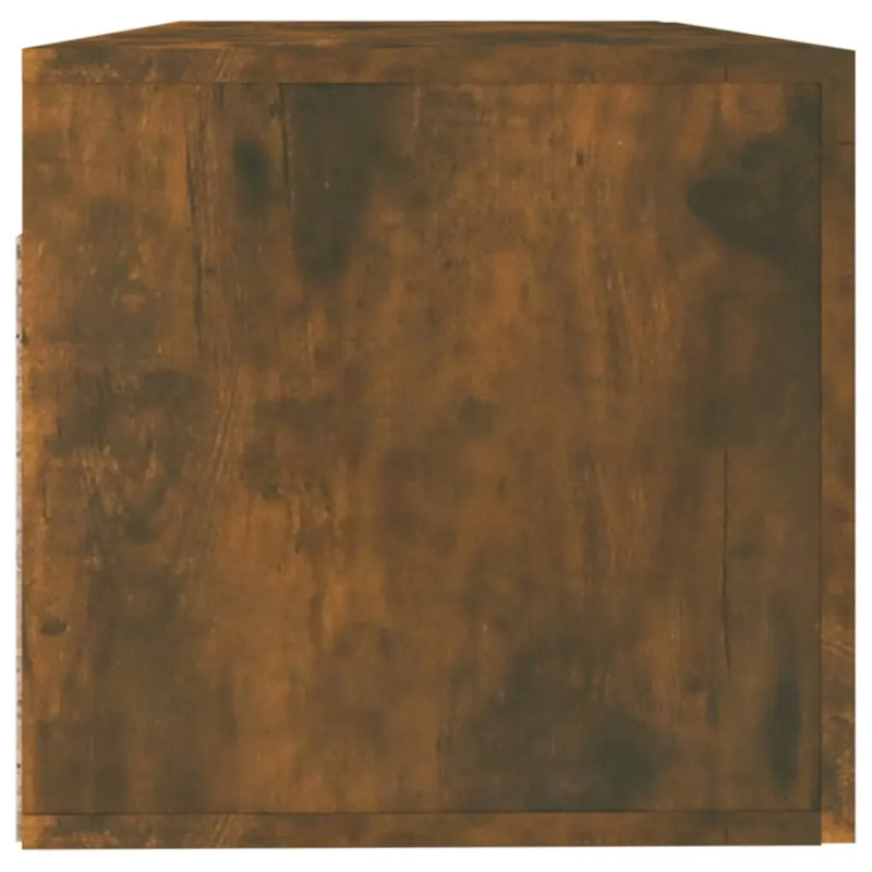 Latitude Run Wall Cabinet Engineered Wood, Smoked Oak, 36.5cm H x 80cm W x 35cm D