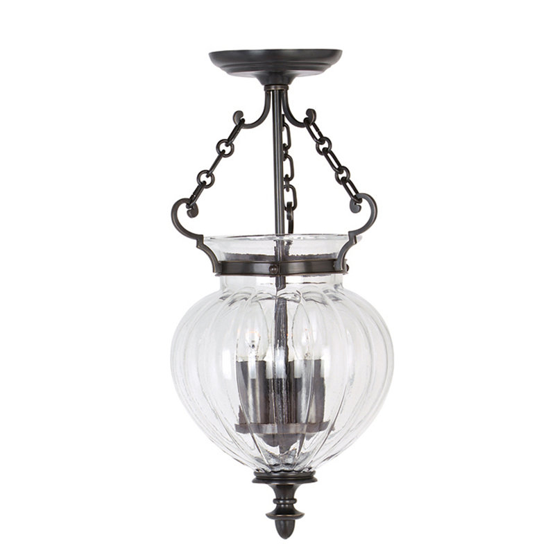Duluth 3 - Light Urn Pendant, Polished Nickel, 49 cm H x 43 cm W x 34 cm D