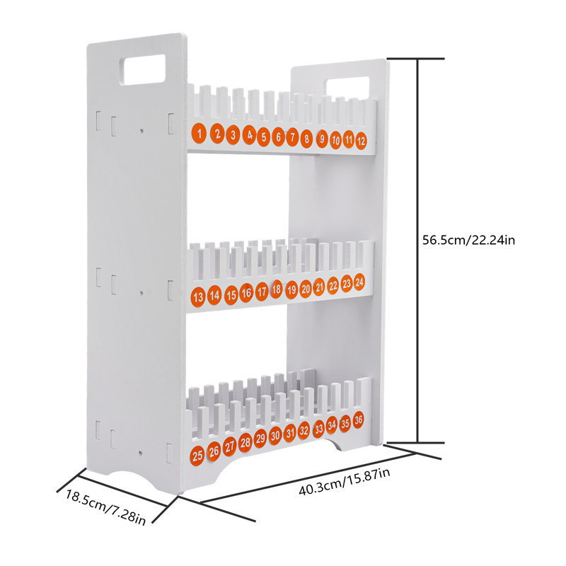 Organisateur de téléphone portable en plastique Mekisha, H 22,24 po x l 15,87 po x P 7,28 po