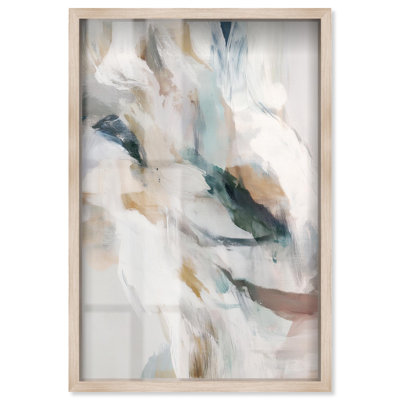 «Whispering Colors II Shadowbox Print», art abstrait vert par Art Remedy