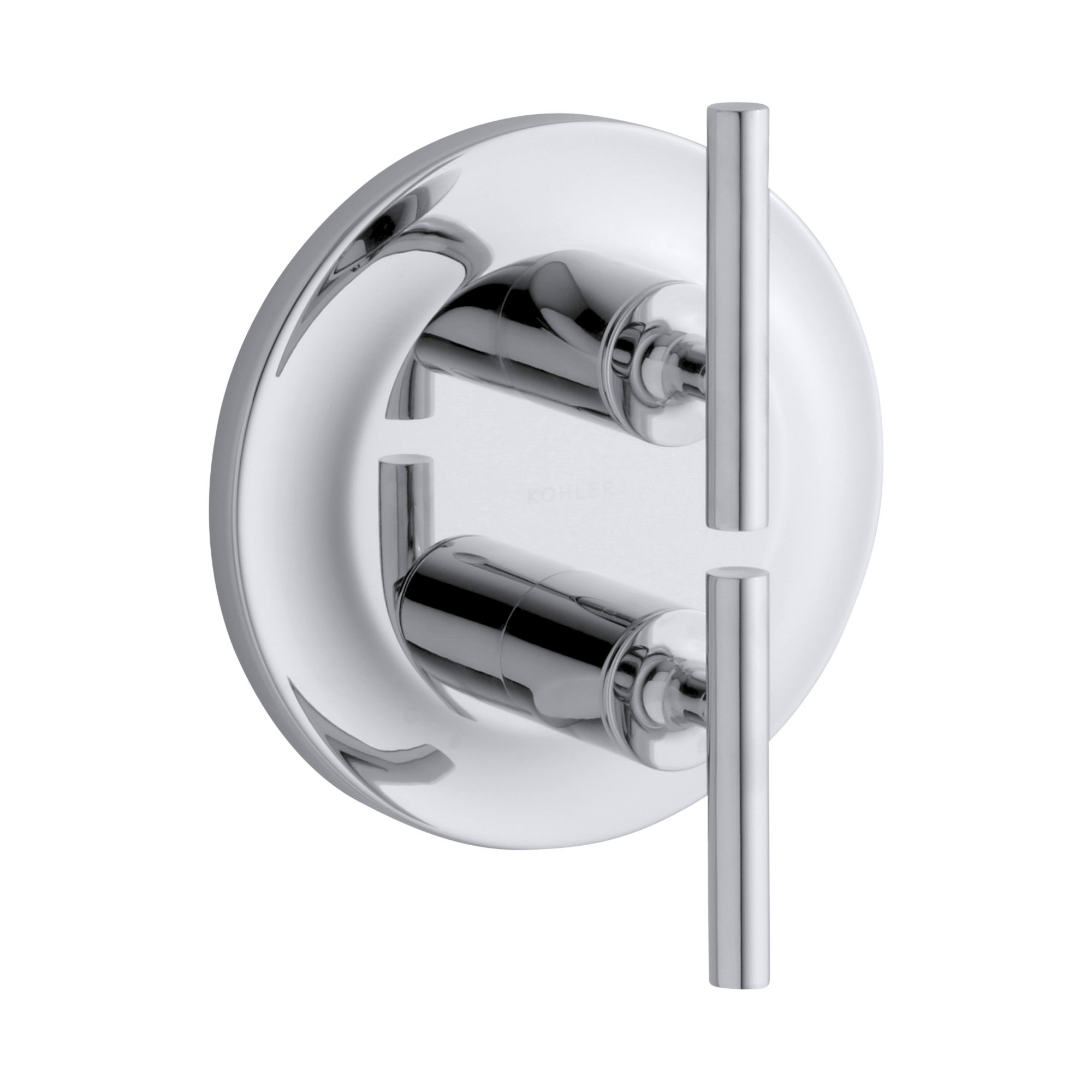 Purist Valve Trim with Lever Handles for Stacked Valve, Polished Chrome