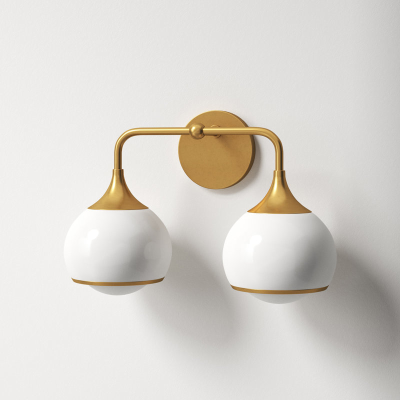 Kegan Dimmable Vanity Light, 2, Aged Brass