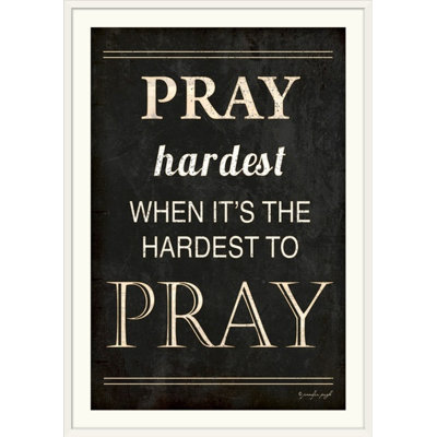 «Pray Hardest» par Jennifer Pugh, art textuel