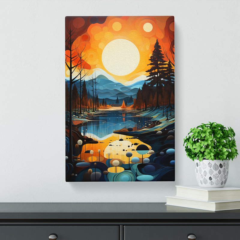 Lake Orphism - Wrapped Canvas Print