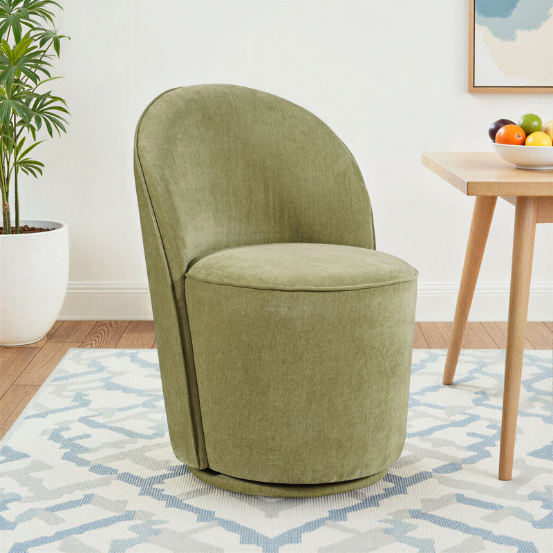 Chaise pivotante rembourrée Kadlec, Vert