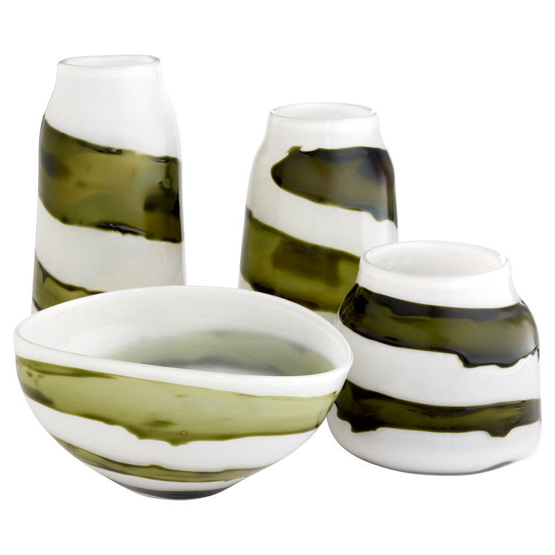 Danali Handmade Glass Table Vase, 14.25" H x 7" W x 7" D