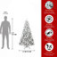 Arbre de Noël 4 pi, arbre de Noël en PVC enneigé avec 233 pointes, forme compacte, support en métal robuste, arbre de Noël pour la maison, le bureau ou un appartement
