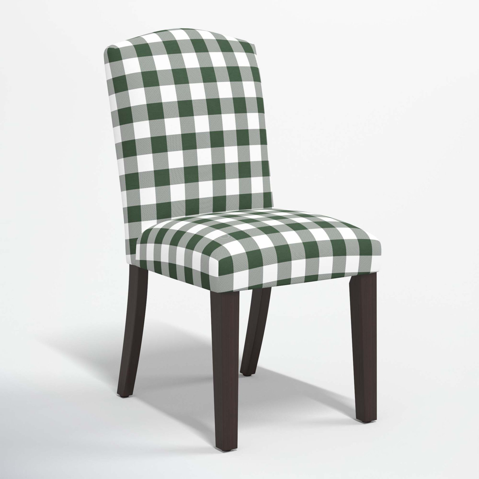 Estrela Dining Chair, Classic Gingham Evergreen, Black