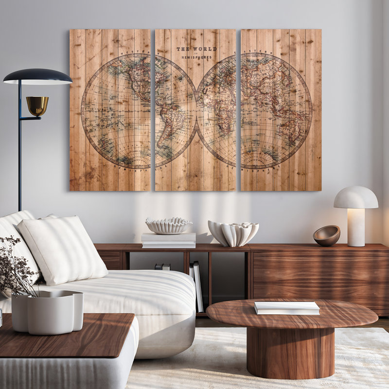 « cartographie », impression sur bois