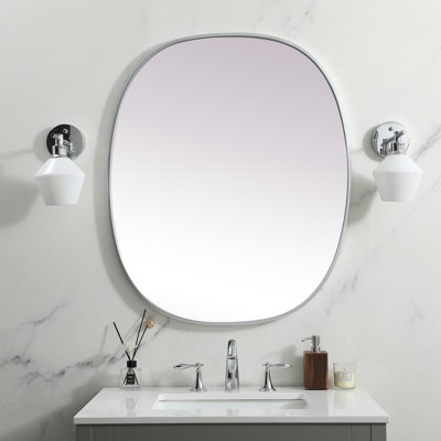 Sabine Metal Curved Oval Wall Mirror