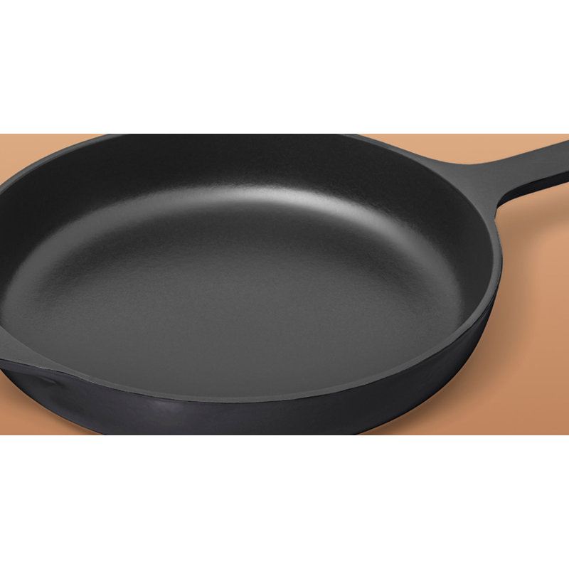 Caraway 10.5" Enameled Cast Iron Skillet, Charcoal