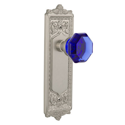 Egg & Dart Plate with Waldorf Cobalt Door Knob