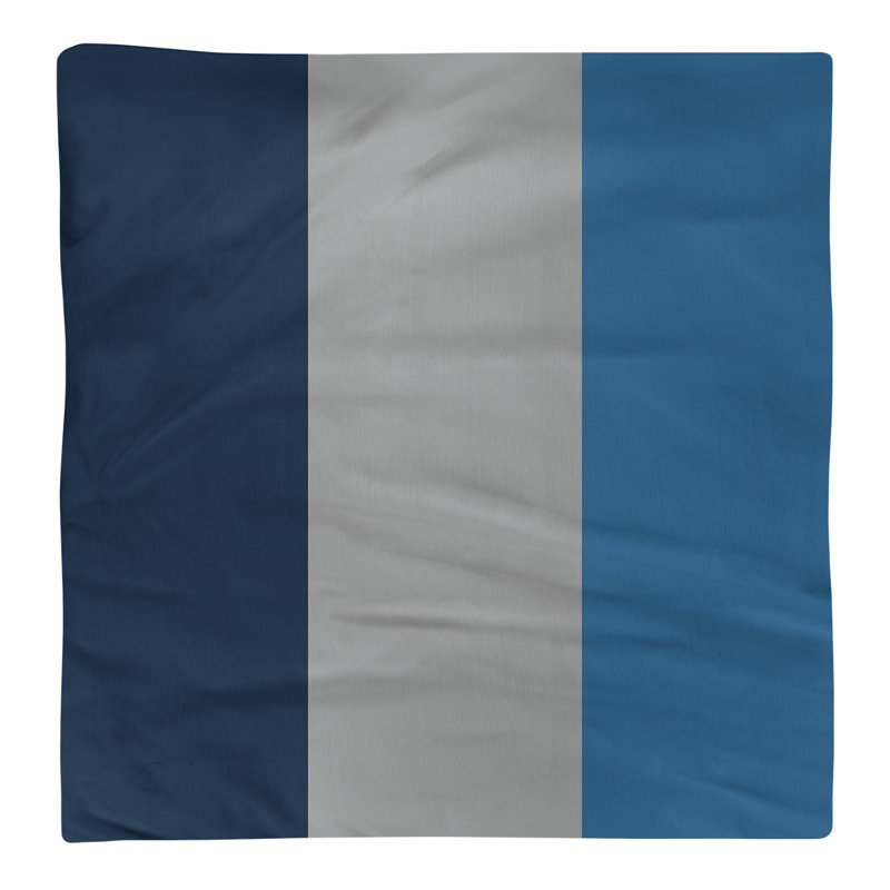 Striped Square Napkin, 22" W x 22" L, Midnight Blue/Moonlight Grey/Lake Blue, Polyester