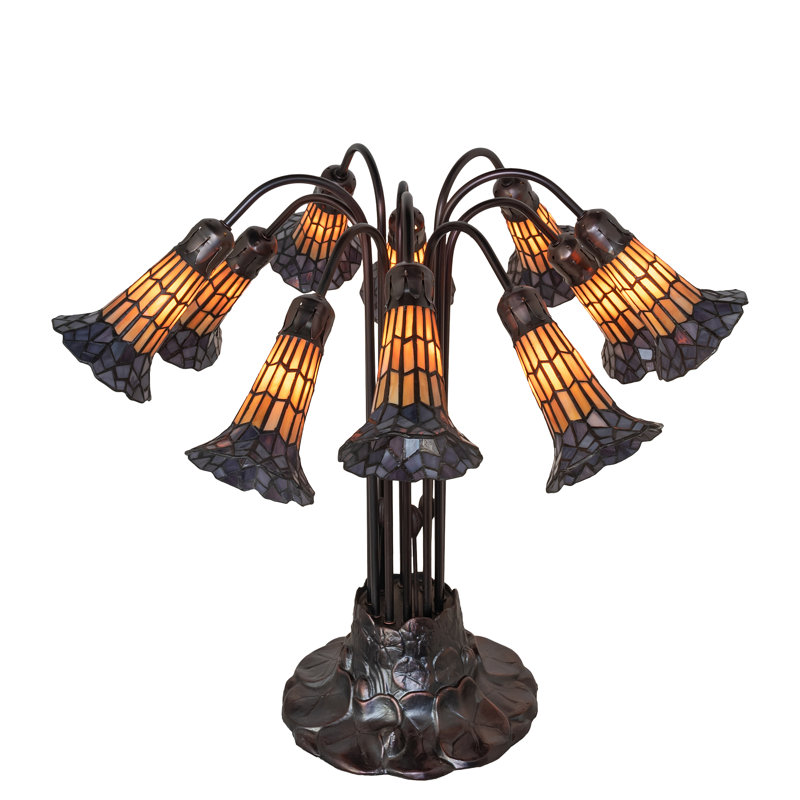 Pond Lily Table Lamp, Purple/Honey