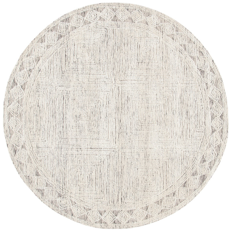 Dibble Hand Tufted Wool Rug, Round 8'
