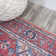 Aailiyah Ornate Large Medallion Machine-Washable Red/Navy Rug